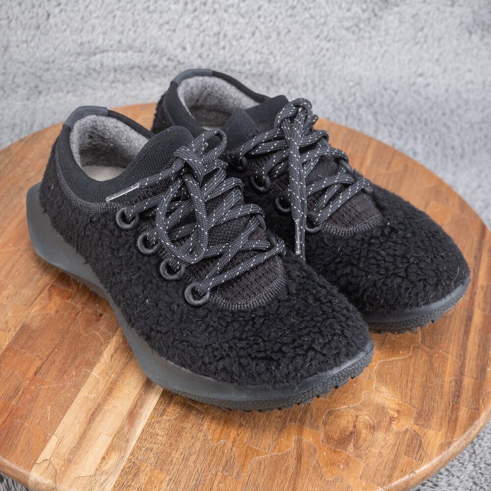 Allbirds Wool Dasher 2 Fluffs Womens Sz 6 Black Running‎ Training Sneakers Shoes